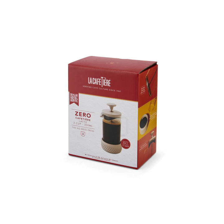 La Cafetière Zero 3 Kop. Stempelkande Latte