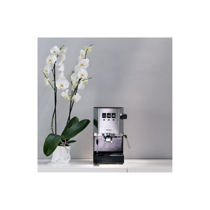 Gaggia Classic E24 Stål Espressomaskine Inkl. Gaggia MDF 55 Chrome Espressokværn