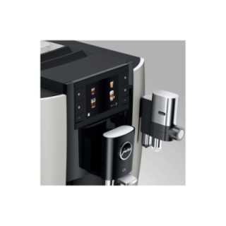 Jura E8 (EC) Platin Espressomaskine Inkl. Startpakke (DK sprog), Mælkebeholder, 3kg Rigtig Kaffe & Pleje