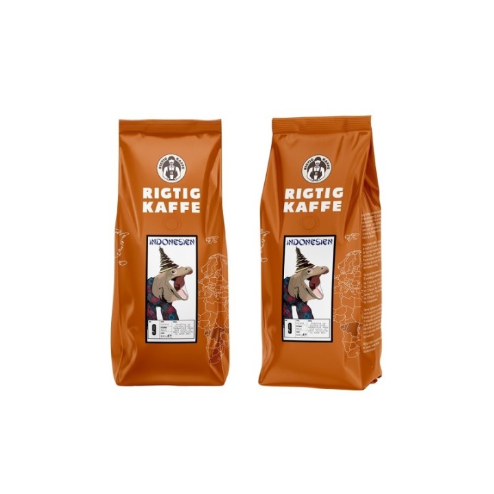 Rigtig Kaffe Indonesien No. 9 - 400g Hele kaffebønner