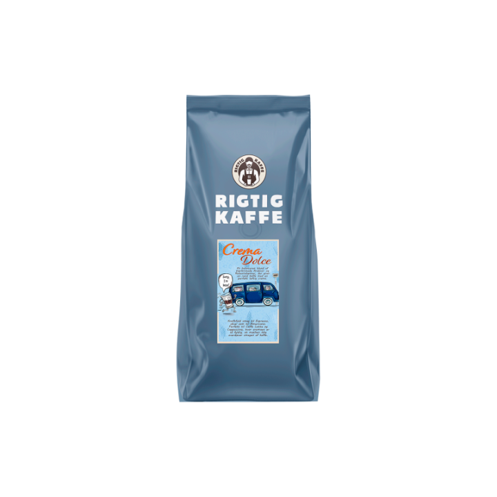 Rigtig Kaffe Dolce Crema 1kg Hele kaffebønner