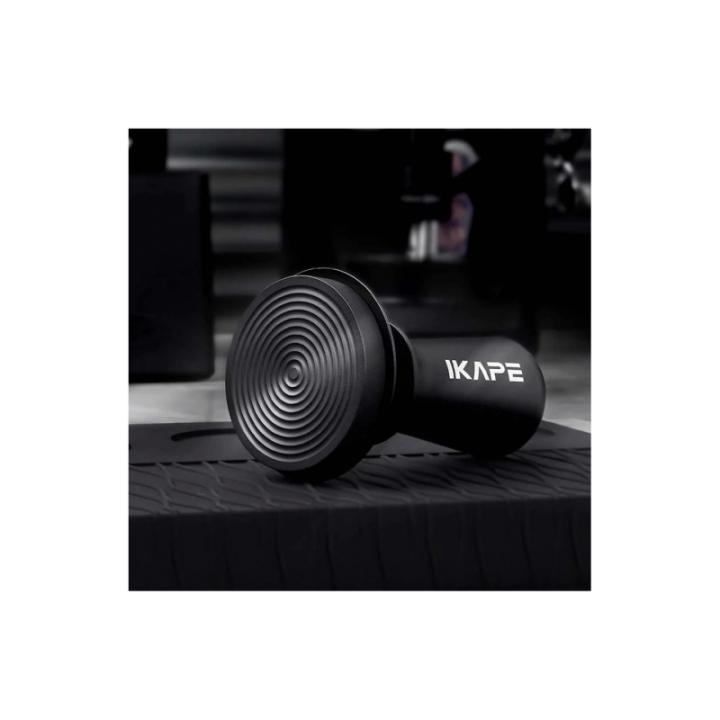 IKAPE V3 Kalibreret Tamper med Fjeder, Riller & Titaniumsbelægning 58 mm Sort