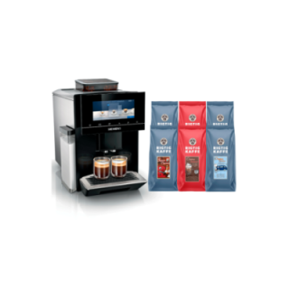 Siemens TQ903R09 EQ900 Espressomaskine Inkl. Rigtig Kaffe Super Crema 2kg, Dolce Crema 2kg & Crema Intenso 2kg Hele kaffebønner