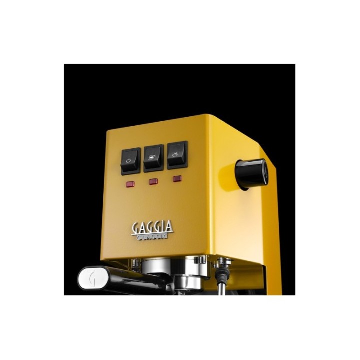 Gaggia Classic E24 Sunshine Yellow Espressomaskine Inkl. Eureka Mignon Zero 55s Mat Sort Espressokværn