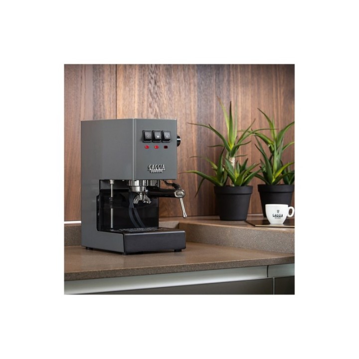 Gaggia Classic E24 Grå Espressomaskine Inkl. Eureka Mignon Zero 55s Mat Sort Espressokværn