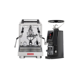 La Pavoni New Botticelli Specialty LPSBSS03NO Espressomaskine Inkl. Eureka Atom W 65 Casa Mat Sort Espressokværn