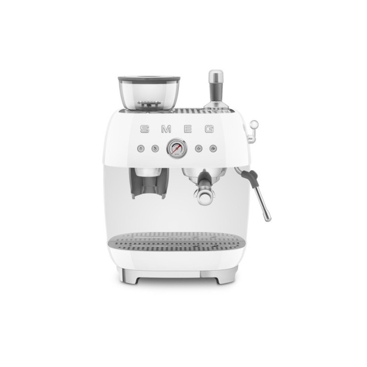 Smeg EGF03WHEU Manual espresso machine Incl. grinder White