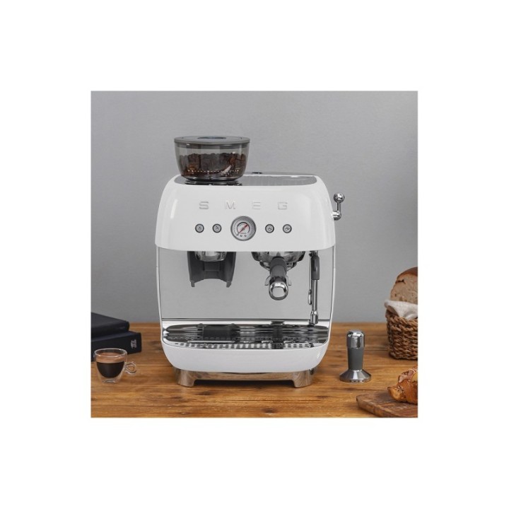 Smeg EGF03WHEU Manual espresso machine Incl. grinder White