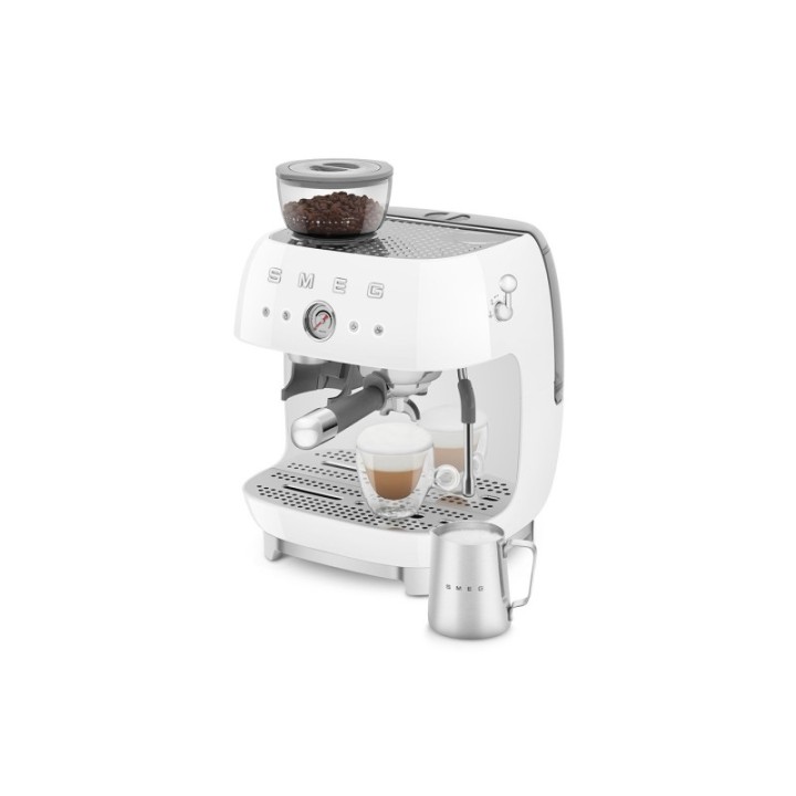 Smeg EGF03WHEU Manual espresso machine Incl. grinder White