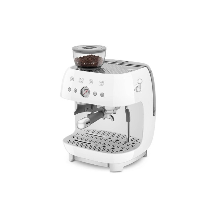 Smeg EGF03WHEU Manual espresso machine Incl. grinder White