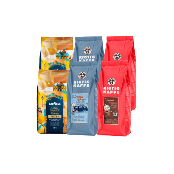 Rigtig Kaffe & Lavazza Mixpakke 6kg Hele kaffebønner