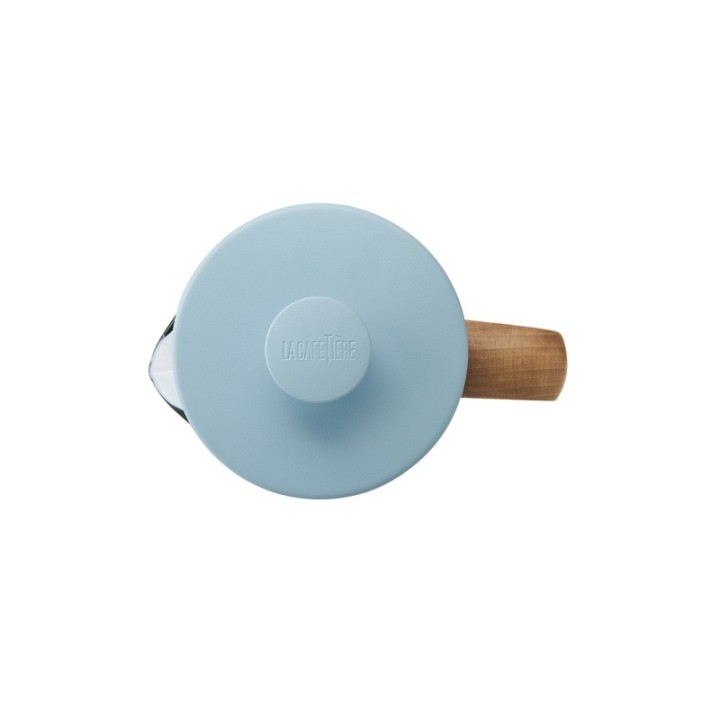 La Cafetière Pisa 8 Kop. Stempelkande Himmelblå Inkl. House of Barista Elektrisk Kaffemølle & 400g Rigtig Kaffe