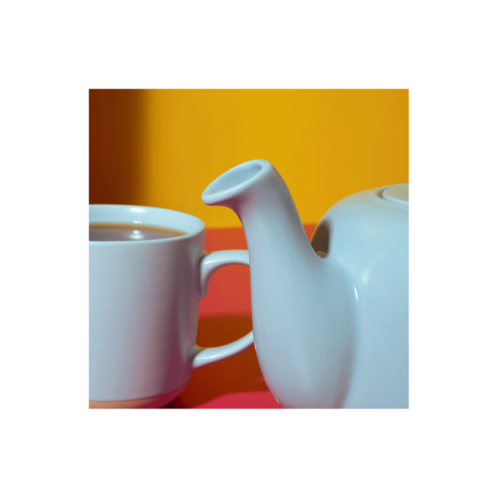 La Cafetière 1,2 L Tebrygger Inkl. Krus 35 cl 2 Stk Himmelblå & Østerlandsk Thehus Pyramidetebreve 24 stk