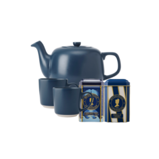 La Cafetière 1,2 L Tebrygger Inkl. Krus 35 cl 2 Stk Navy & Østerlandsk Thehus Pyramidetebreve 24 stk