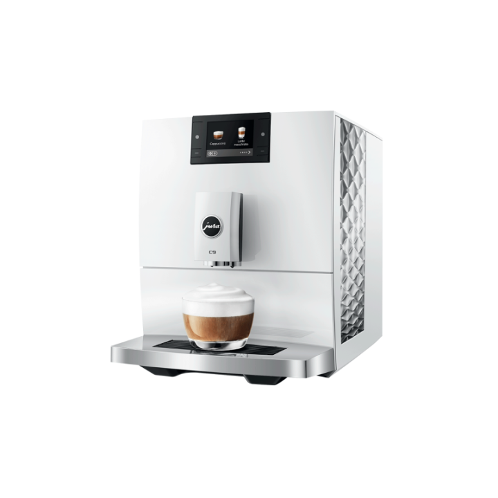 Jura C9 (EA) Piano White Espressomaskine Inkl. Startpakke DK sprog