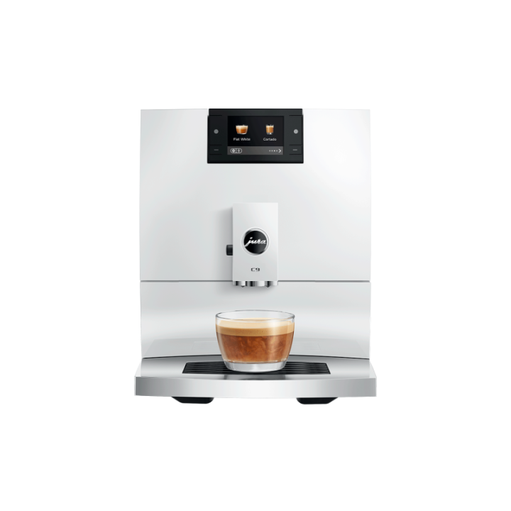 Jura C9 (EA) Piano White Espressomaskine Inkl. Startpakke DK sprog