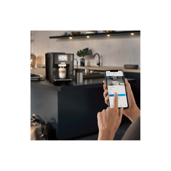 Siemens TP713R19 EQ700 Classic Piano Sort Espressomaskine Inkl. Siemens Mælkebeholder Glas 0,7L