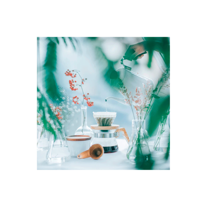 Hario V60-02 Glas Dripper Oliventræ 2 Kop.