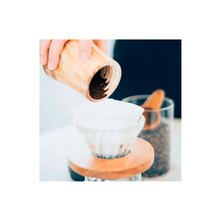 Hario V60 Manuel Kaffemølle Oliventræ